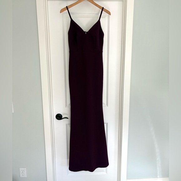 NWT Lulus Moments Of Bliss Purple Backless Mermaid Maxi S - Picture 2 of 7